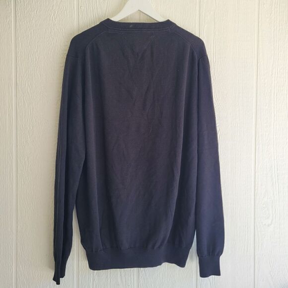 Tommy Hilfiger mens black v neck sweater - Picture 2 of 5